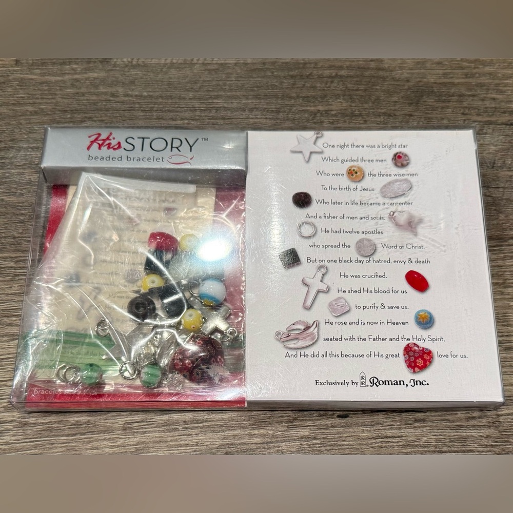 His Story Christ religious beaded bracket craft new in package